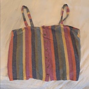 Madewell cropped linen tank